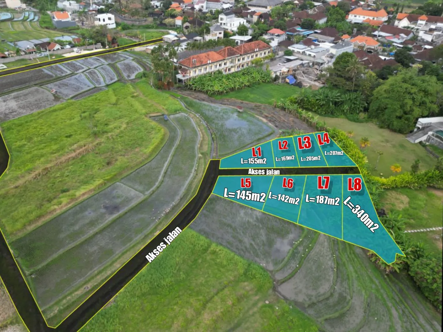 Seseh beach land for sale ( villa kavling )